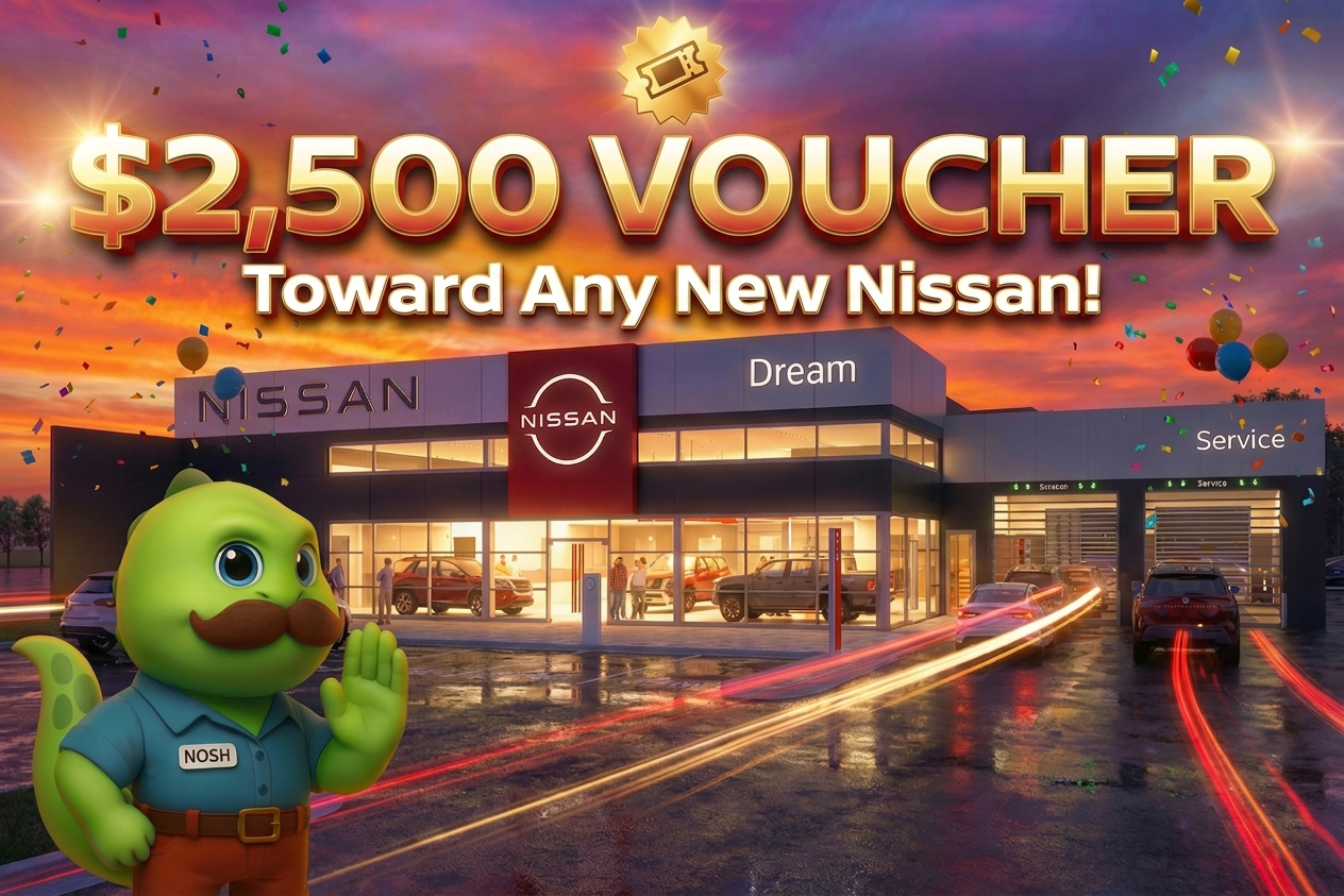$2,500 voucher toward any new Nissan - click to claim