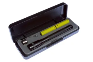 case with flashlight and batteries in it