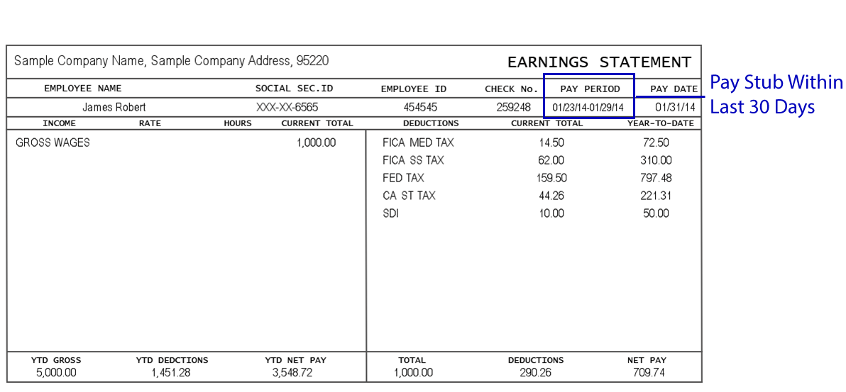 Pay Stub